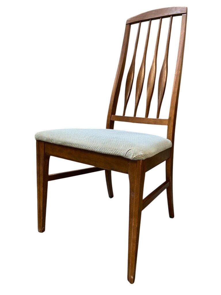 Mid Century Modern Set of 4 Walnut Dining Side Chairs (Set of 4)