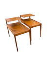 Mid Century Pair of Danish Teak End Side Tables by Kurt Ostervig