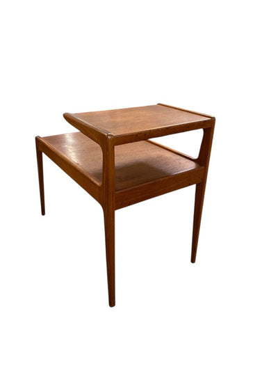 Mid Century Pair of Danish Teak End Side Tables by Kurt Ostervig (Set of 2)