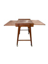 Mid Century Danish Modern Draw Leaf Tea Cart