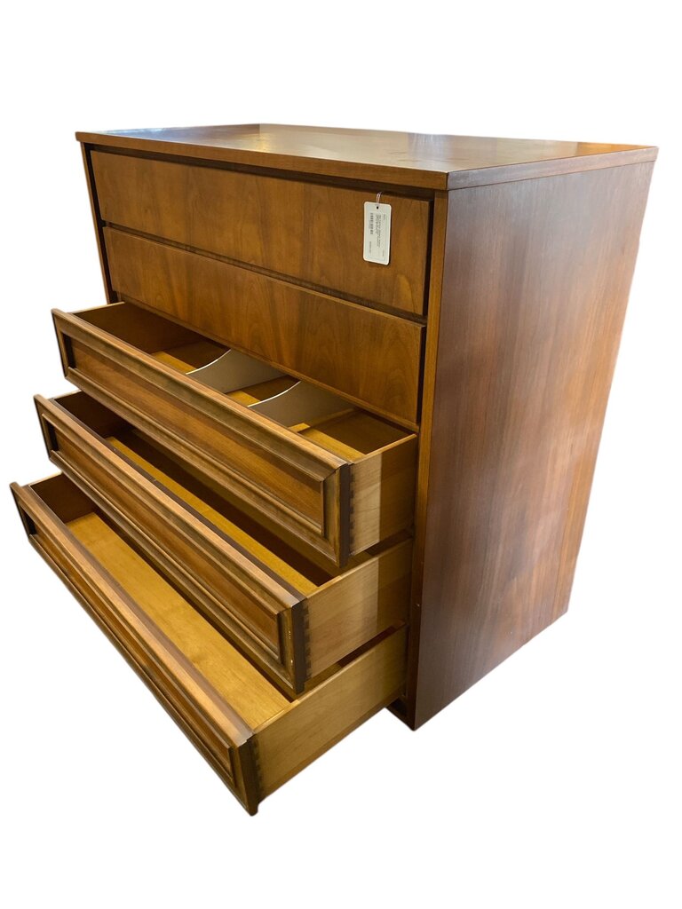 Mid Century Modern Walnut Highboy by Union Furniture