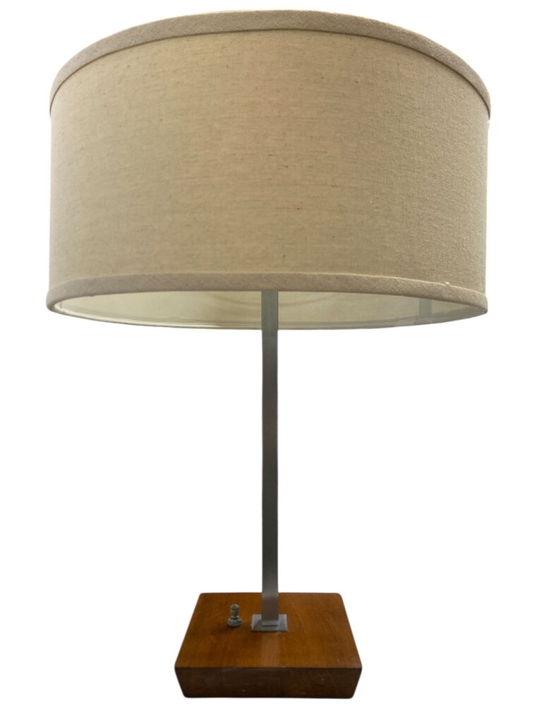 Nessen by Gerald Thurston Walnut and Stainless Desk Lamp