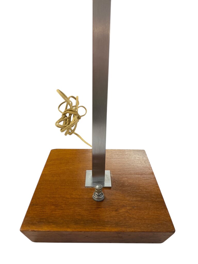 Nessen by Gerald Thurston Walnut and Stainless Desk Lamp