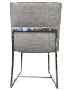 Milo Baughman Mid Century Chrome Dining Chairs in New Knoll Textile (Set of 6)