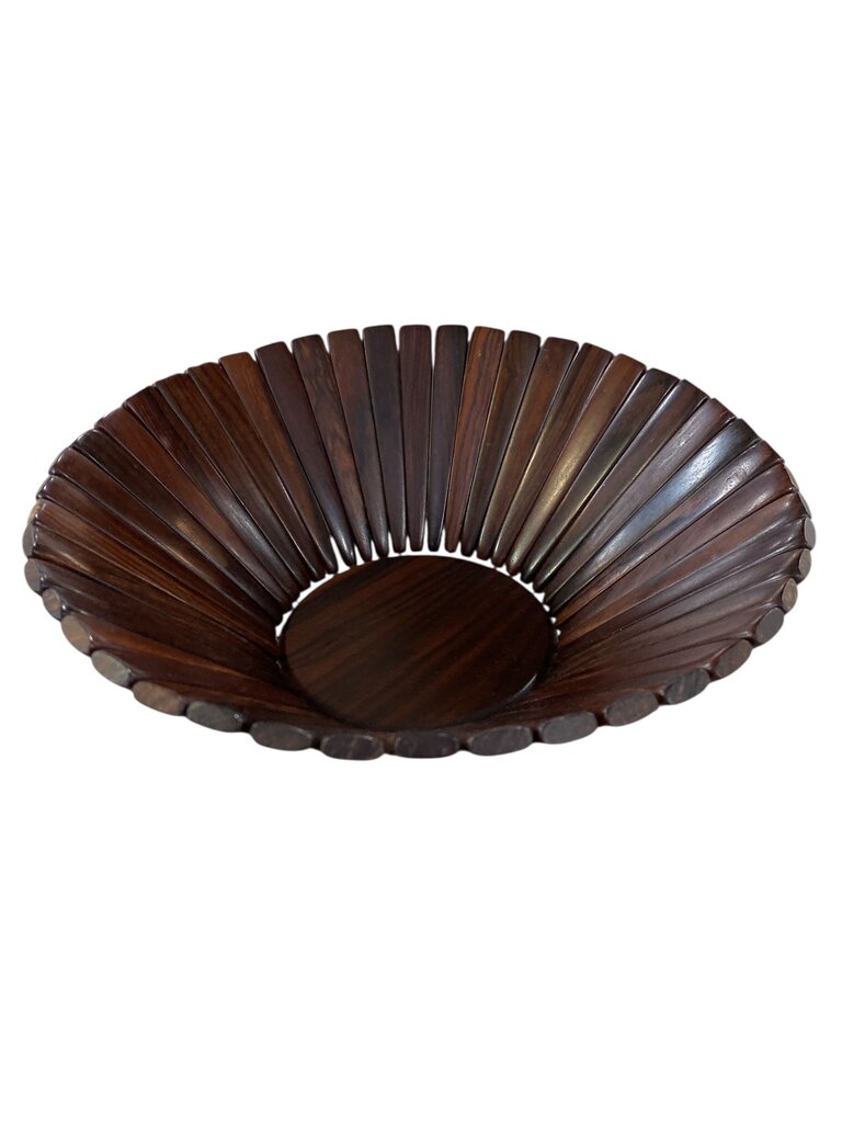 Danish Modern Rosewood Expandable Fruit Basket