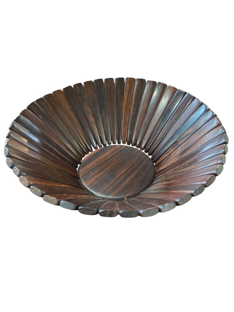 Danish Modern Rosewood Expandable Fruit Basket