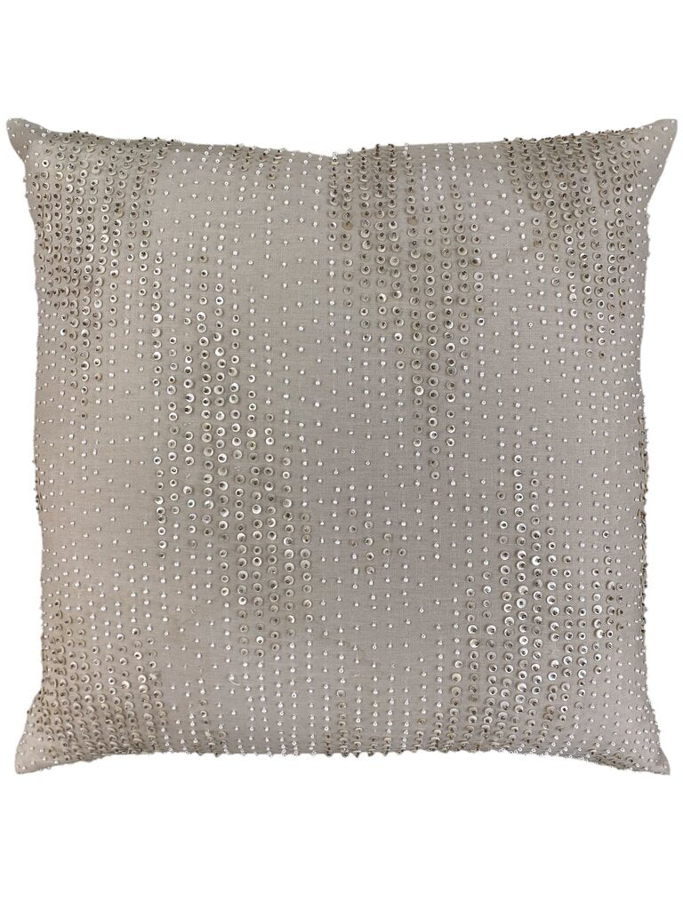 22" Beaded Pillow with Down Insert