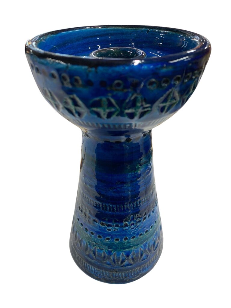 Bitossi Mid century Rimini Blue Italian Ceramic Candlestick