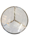 Chrome and Glass 35.5" Diameter Circular Coffee Table