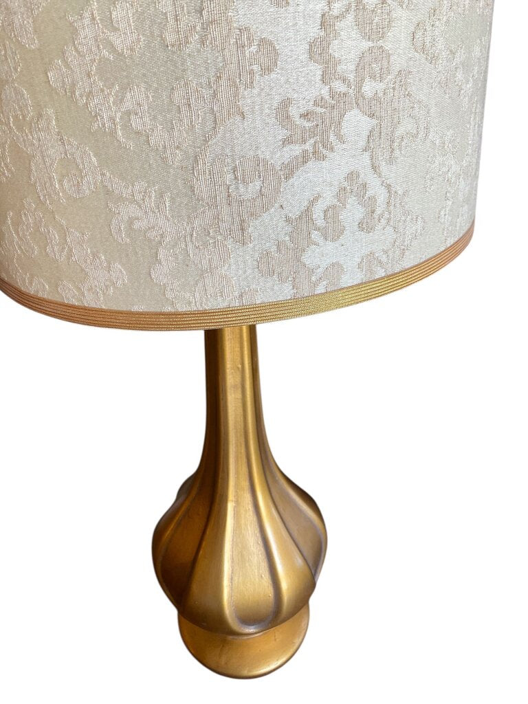 Vintage Pair of Hollywood Regency Gold Table Lamps (Set of 2)