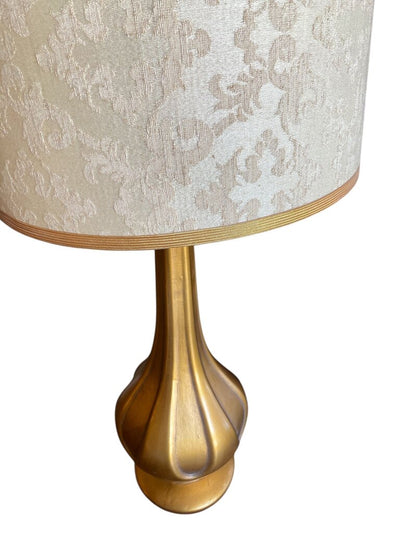 Vintage Hollywood Regency Gold Table Lamps - a Pair