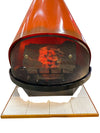 Mid Century Rare Beauty 1970's Electric Orange Indoor Fireplace