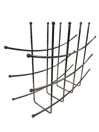 Post Modern Chrome Magazine Rack (or vinyl)