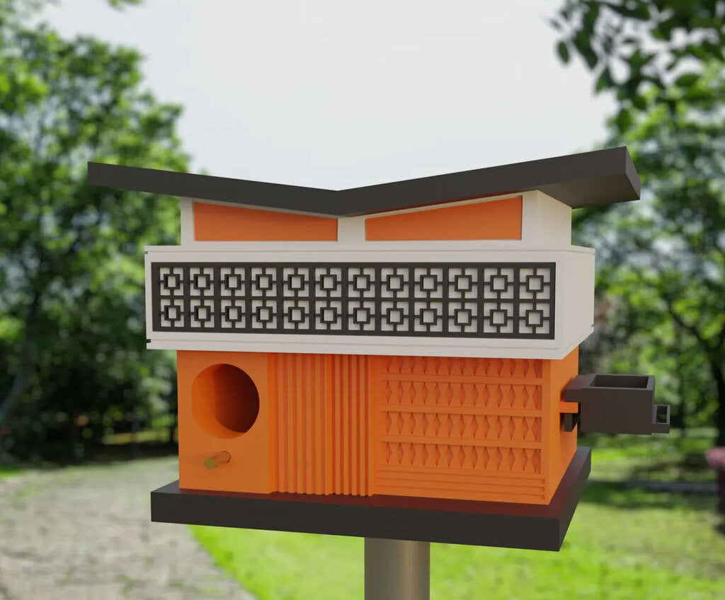 Park Place Mid Century Modern Birdhouse Feeder