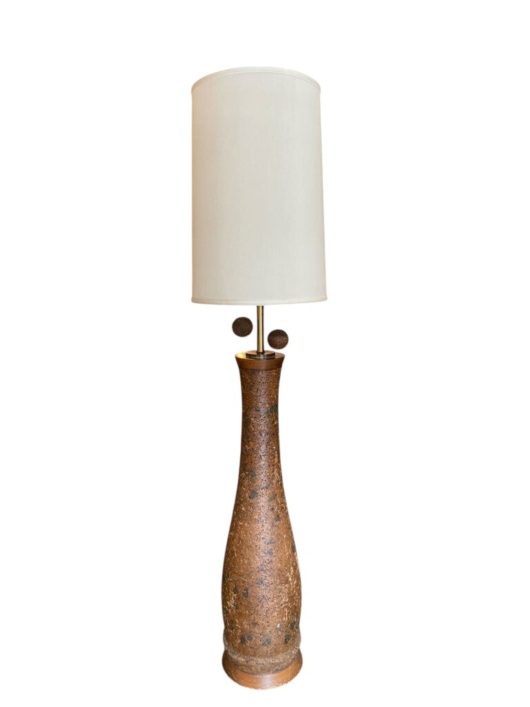 MCM Monumental Cork Floor Lamp - 74.5"Hx17.25"Dx17.25"W
