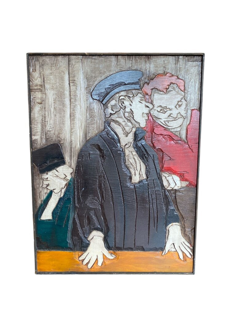 Jean-Claude Gaugy carved into wood – Large Wall Art