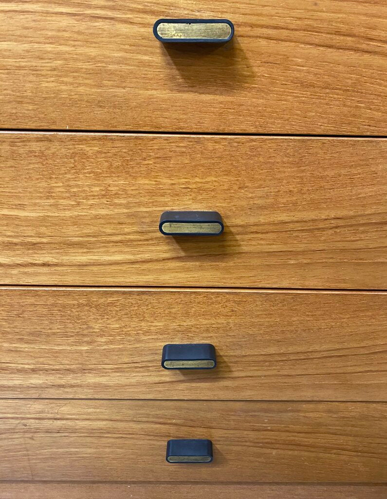 Domino Mobler Teak and Glass 2 Part Bookcase or Display Cabinet