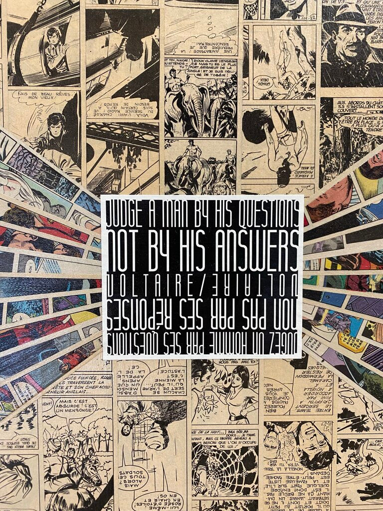 Judge a Man by His Questions Original Art by Fernando del Rosario, 2016