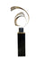 Curtis Jere 1990 Brass Brutalist Sculpture with Custom Lighted Pedestal