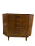 Mid Century Walnut Unique Corner Chest of Drawers - GREAT CORNER PIECE FOR CONDO OR APT