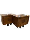 Brutalist Pair of Nightstands with Floating Base - FABULOUS!!!! (Set of 2)