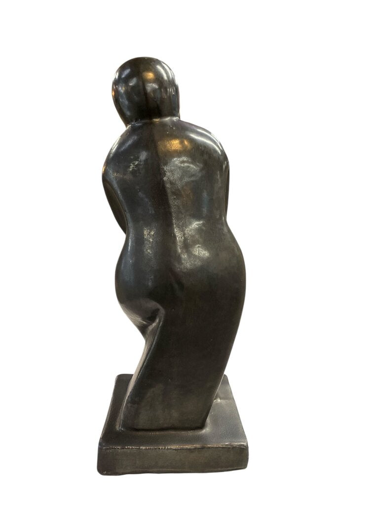 Vintage Black Sculpture Studio Pottery GOL Pottery