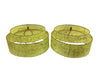 1950's Pair of Two-Tier Fiberglass Lamp Shades Retro Atomic Era (Set of 2)