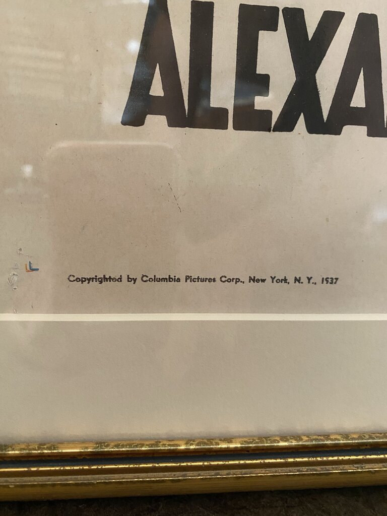 Vintage 1937 (She Married an Artist) American Romantic Comedy Film Gilded Gold Famed Movie Poster