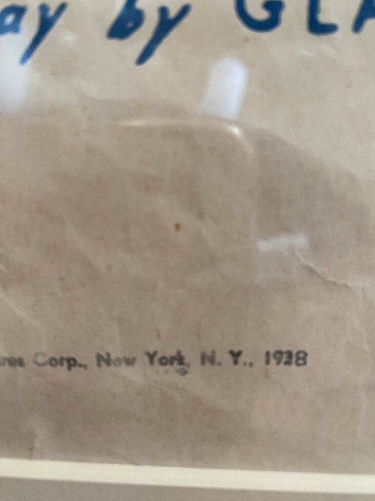 Vintage 1938 Gilded Frame Movie Poster There's Always A Woman