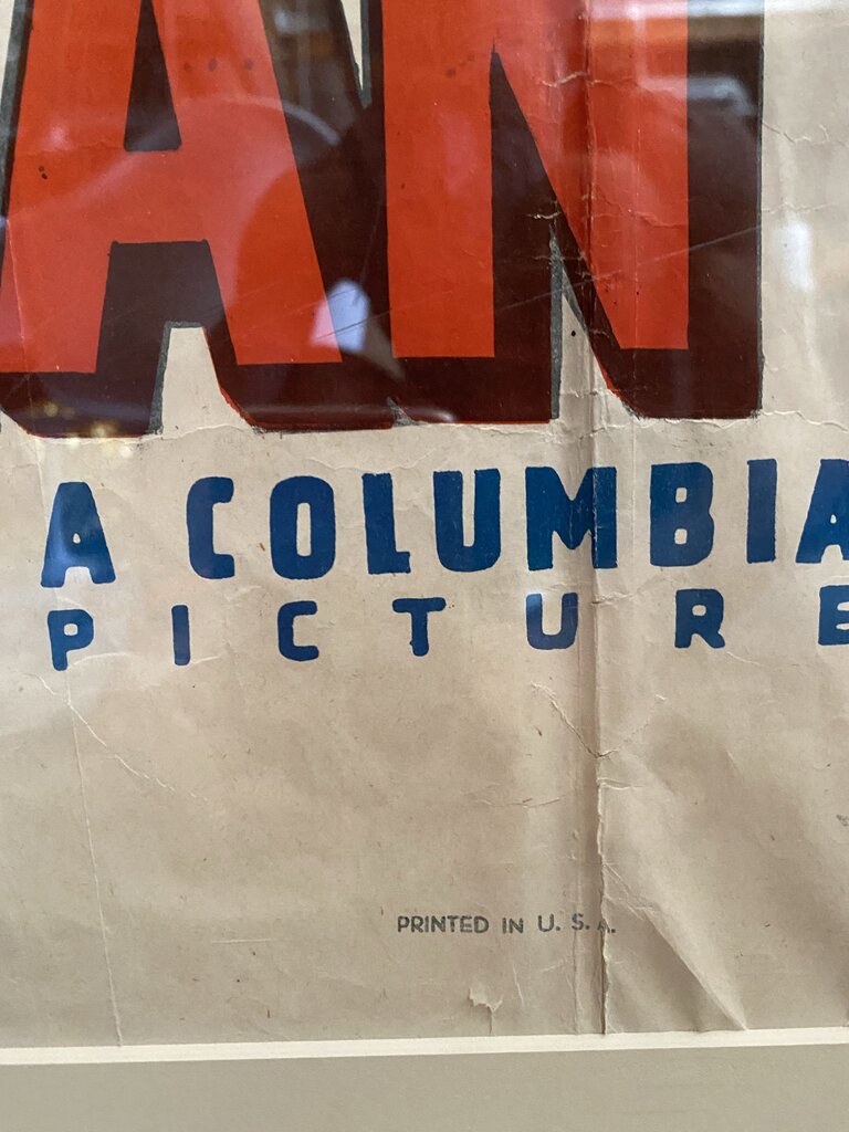 Vintage 1938 Gilded Frame Movie Poster There's Always A Woman