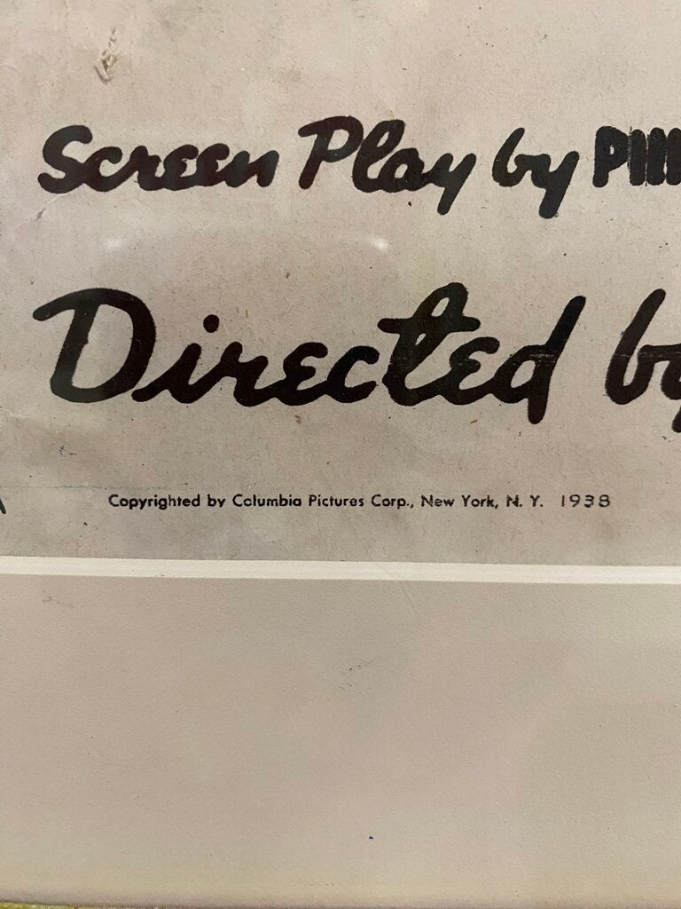 Vintage 1938 (There's That Woman Again) Comedy Film Gilded Gold Famed Movie Poster