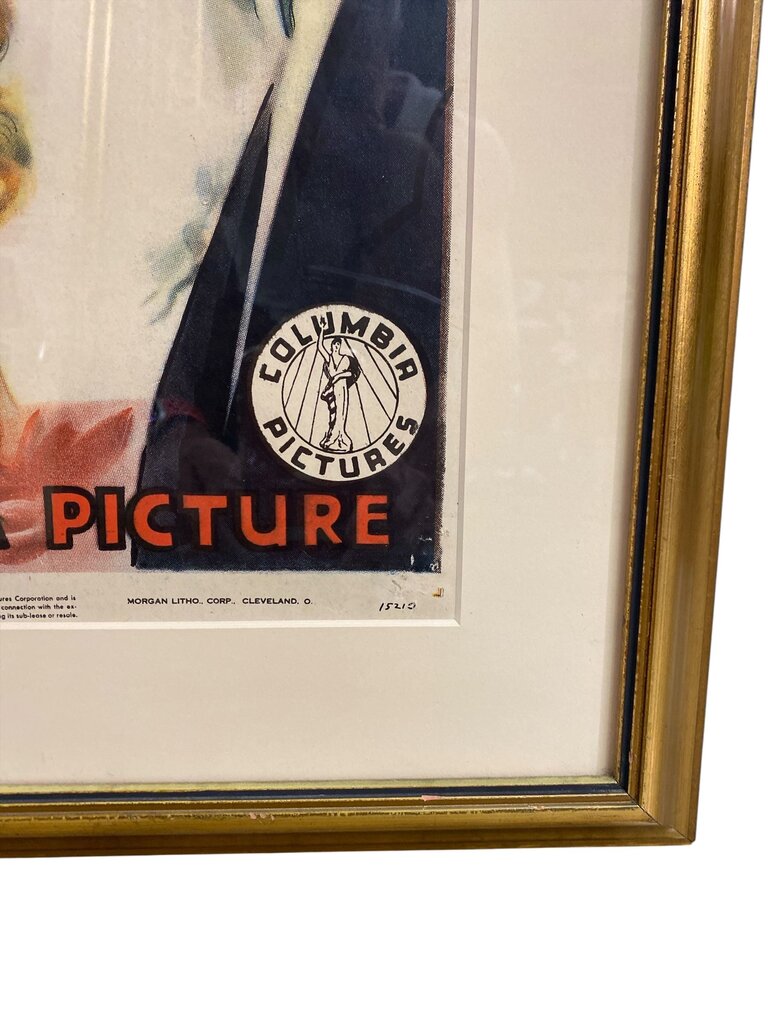 Vintage 1938 (There's That Woman Again) Comedy Film Gilded Gold Famed Movie Poster