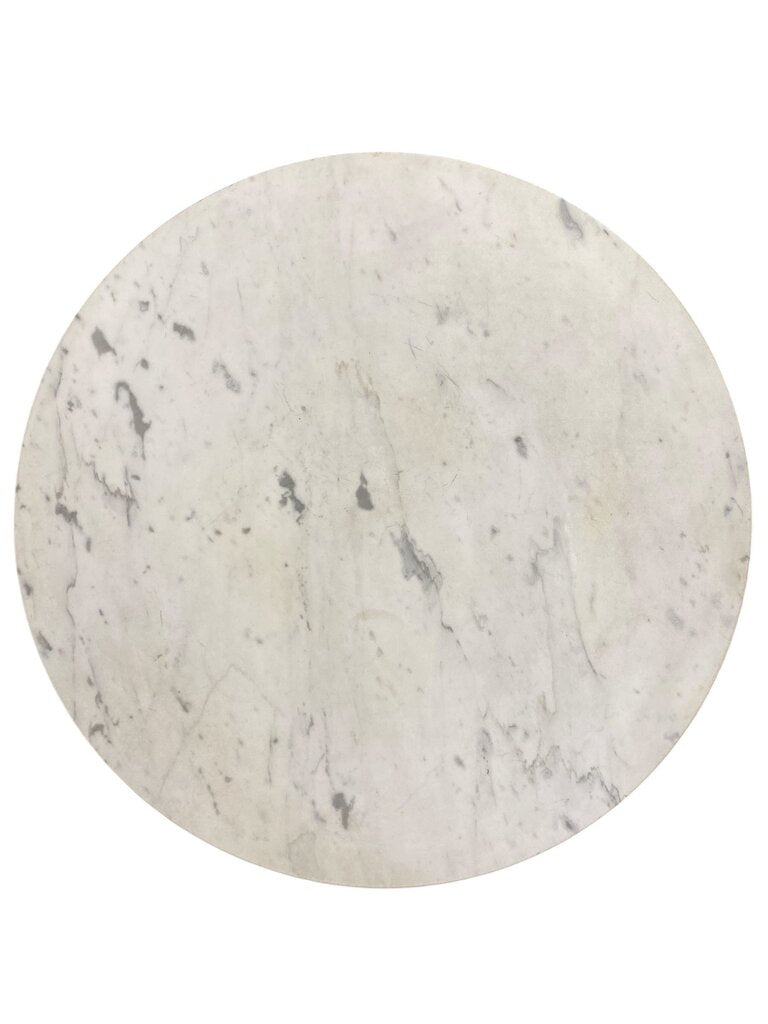 Mid Century Art Deco Petite Iron and Italian Marble End Table