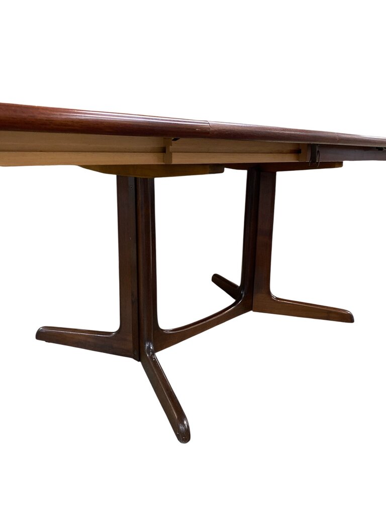 Mid Century Danish Rosewood 53.5" Expanding Table with 2 Leaves