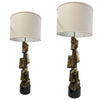 Richard Barr Monumental Pair of Brutalist Lamps (Set of 2)