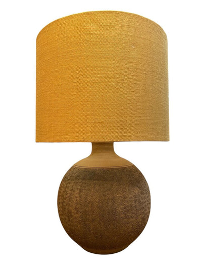 CA Studio pottery Lamp 1960's Artist Signed BROWN