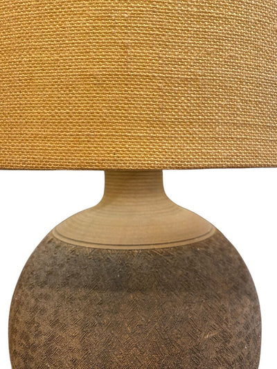 CA Studio pottery Lamp 1960's Artist Signed BROWN