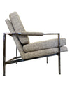 Milo Baughman Flat Bar Mid Century Pair of Chrome Chairs (Set of 2)