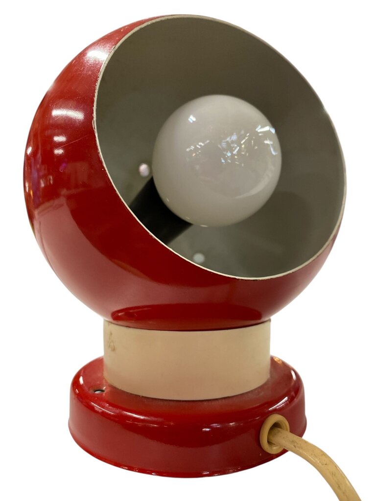 Vintage 1970's Danish Space Age Trivsel Belysning Magnetic Ball Lamp in Red