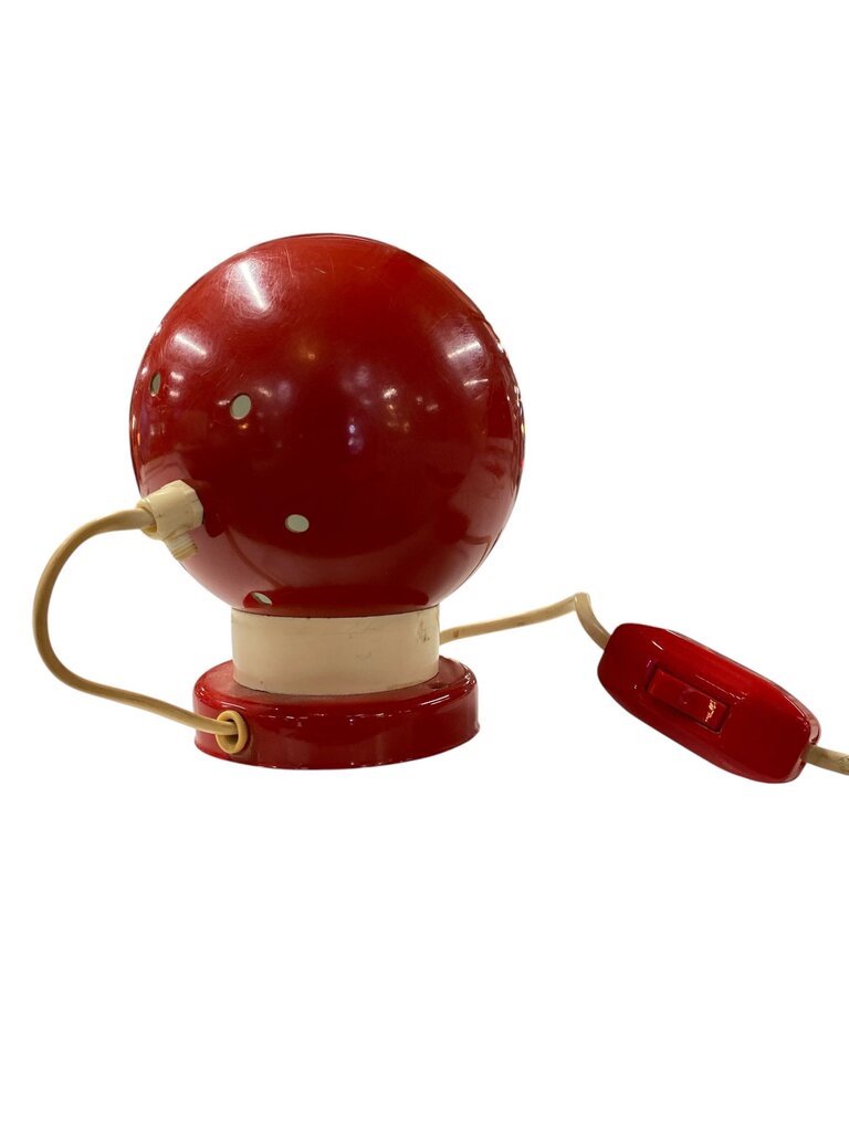 Vintage 1970's Danish Space Age Trivsel Belysning Magnetic Ball Lamp in Red