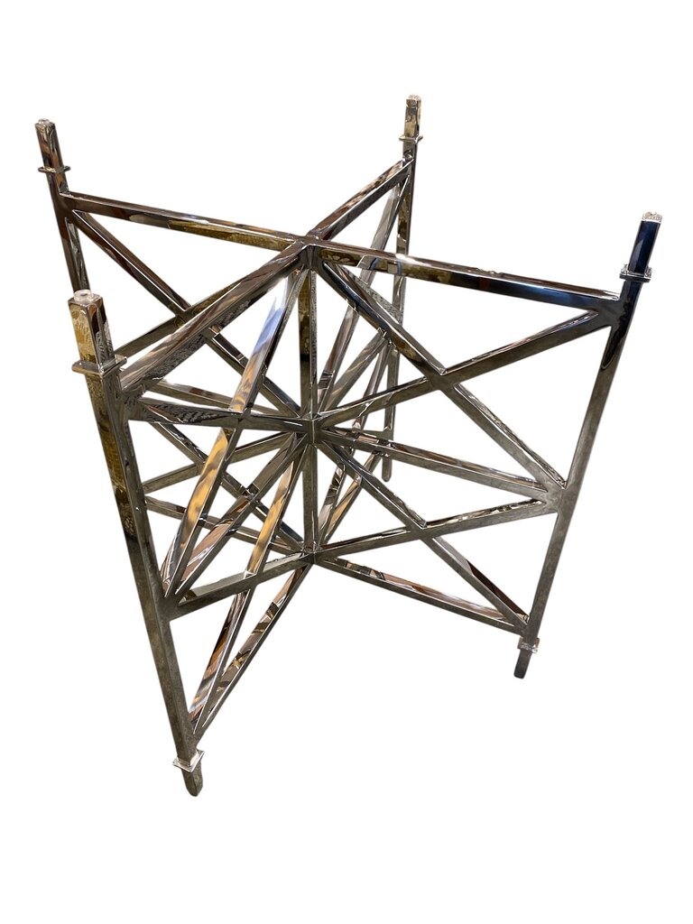 Frankin Dining Table Base in Polished Steel - Exceptional