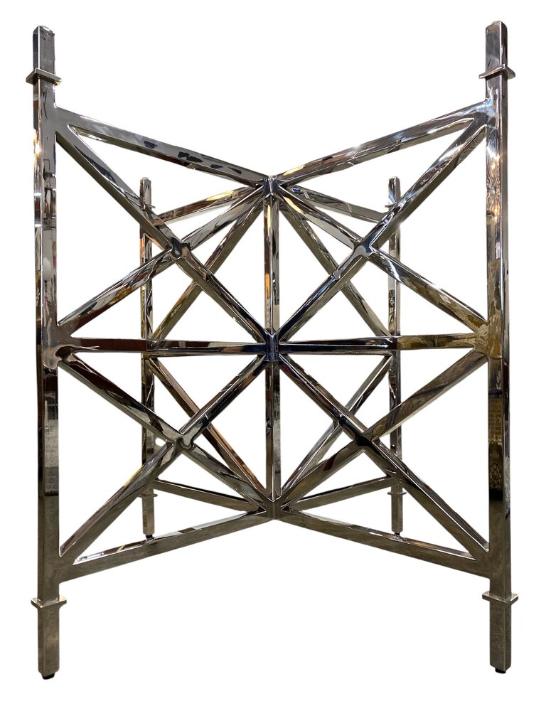 Frankin Dining Table Base in Polished Steel - Exceptional