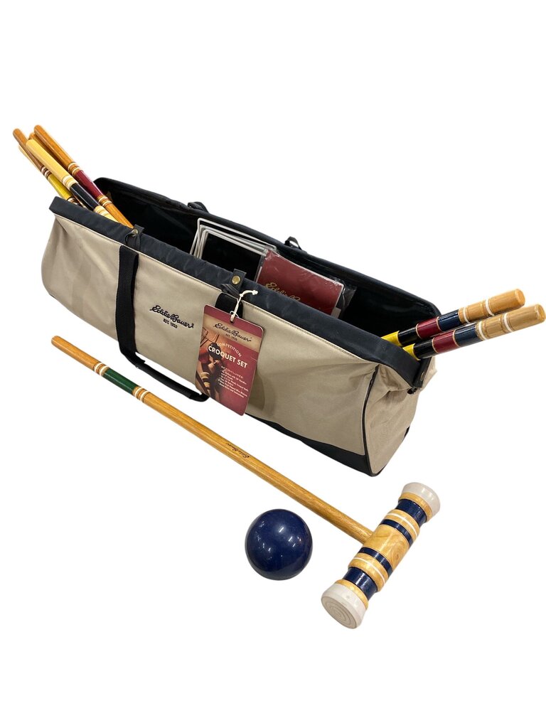 Eddie Bauer Competition Croquet Set with 6 Mallets, 6 Balls, 2 Stakes, and 9 Wickets