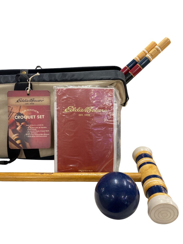 Eddie Bauer Competition Croquet Set with 6 Mallets, 6 Balls, 2 Stakes, and 9 Wickets