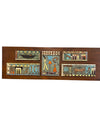 Mid Century Harris Strong Tile Art Sculpture on Walnut