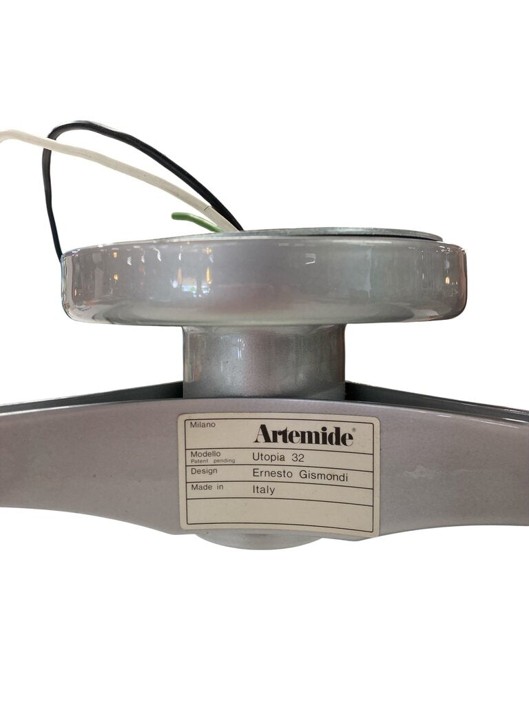 Vintage Artemide Utopia Italian Mid Century Ceiling Fixture