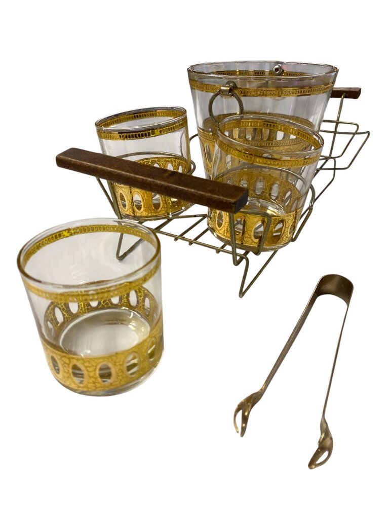 MCM Culver Antigua 22K Gold 7-Piece Bar Set