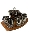 MCM Dorothy Thorpe Art Deco 9-Pice Bar Set