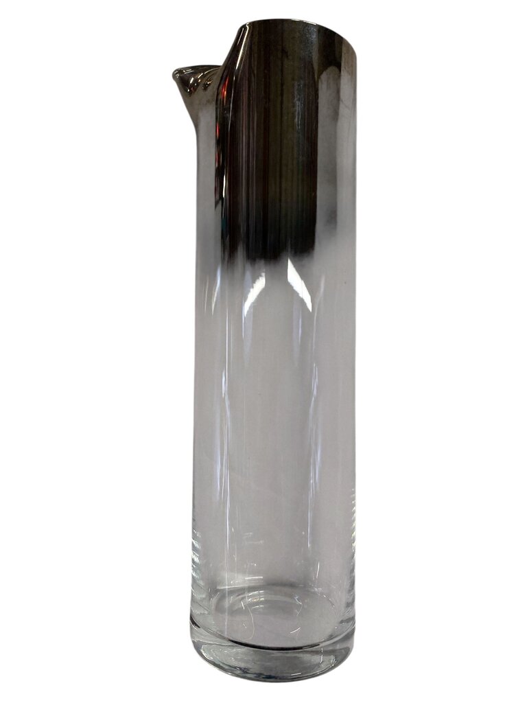 MCM Silver Fade Vintage Pitcher and 4 Glasses (Set of 5)