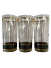 MCM Culver Devon Gold Striped Highball Glasses (Set of 3)